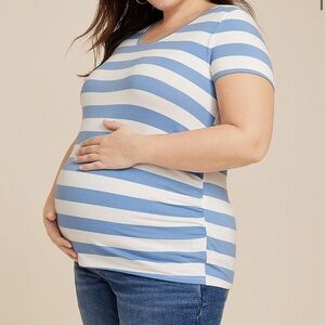NWT Maurice’s Plus Size Striped Scoop Neck Maternity Tee